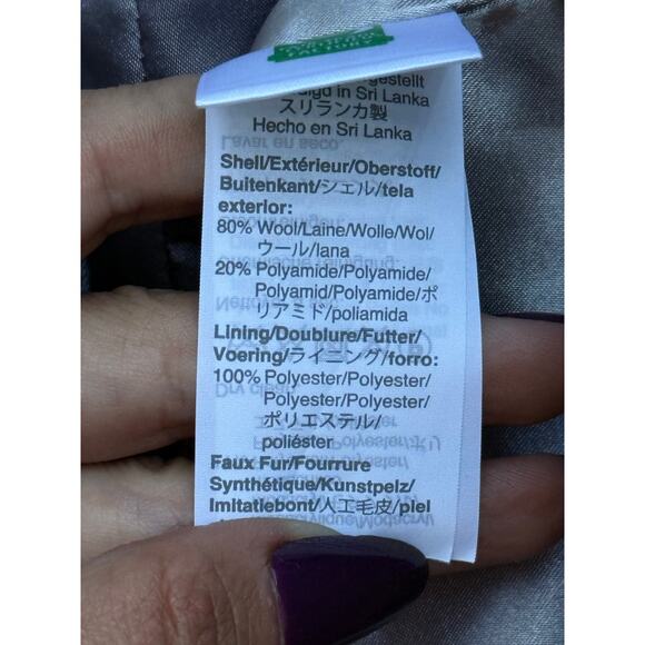 new J CREW light gray wool faux fur hooded Chateau parka winter coat jacket - Picture 14 of 14